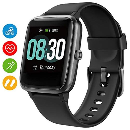 UMIDIGI Reloj Inteligente Uwatch3 Smartwatch 5ATM Impermeable con Cronómetro Pulsera Actividad Inteligente Reloj de Fitness con Podómetro Smartwatch Mujer Hombre niños para iOS y Android [Nergo]