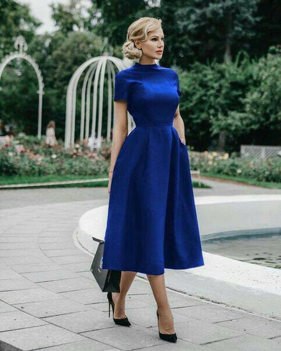 Moda Vestido azul 💙👌