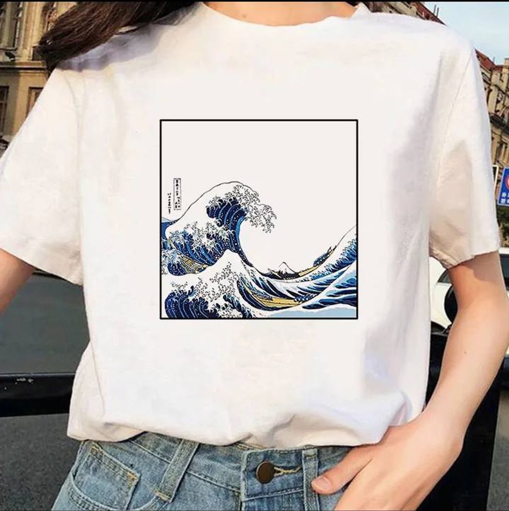 Moda Camiseta de la ola