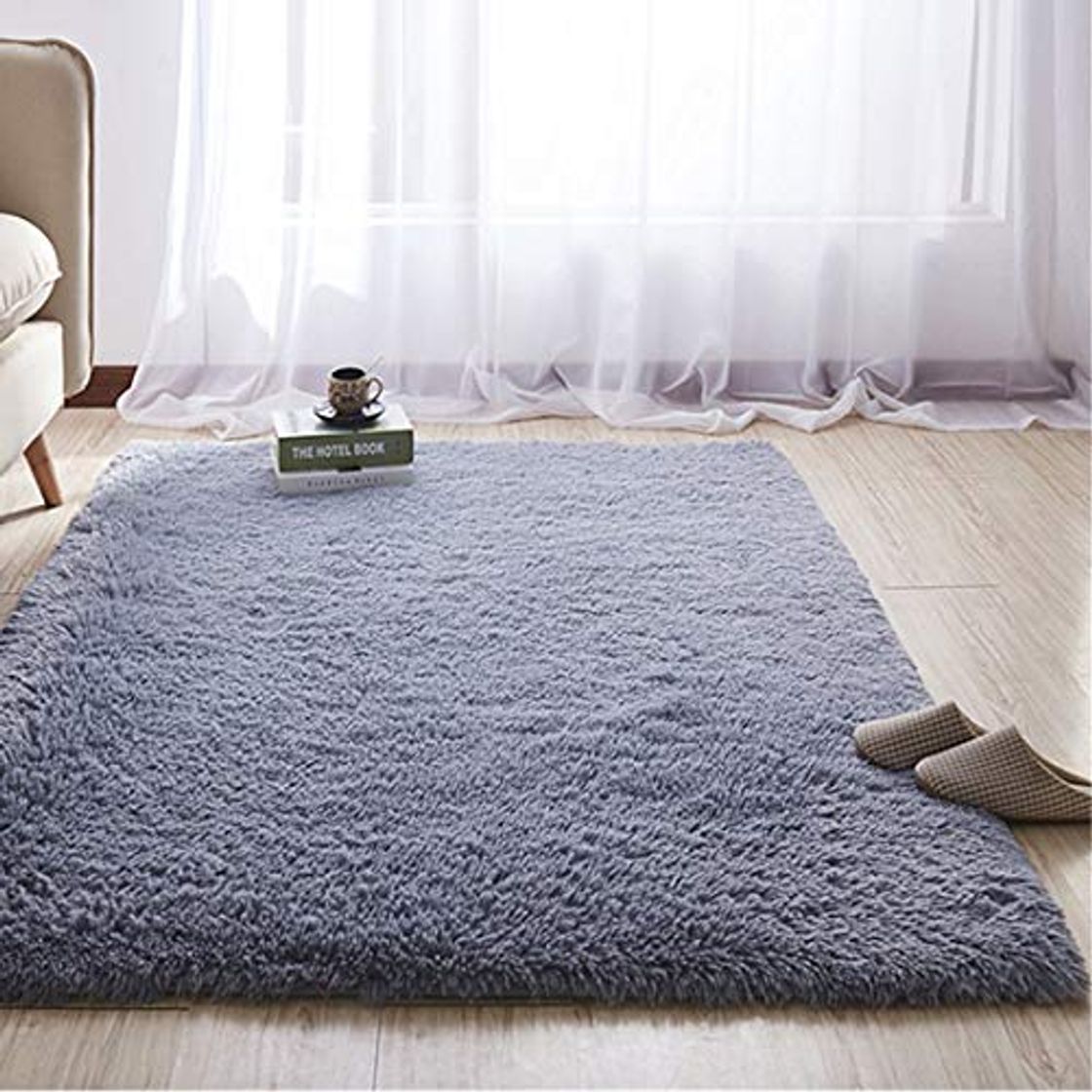 Product LIYINGKEJI Alfombras Modernas Super Suaves de la Pelusa, 80X120 CM, Dormitorio Sala