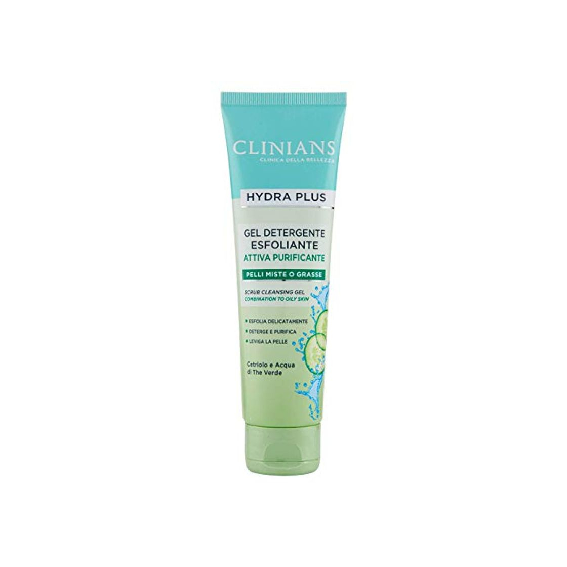 Belleza CLINIANS HYDRA PLUS gel limpiador facial exfoliante activo purificante para pieles mixtas