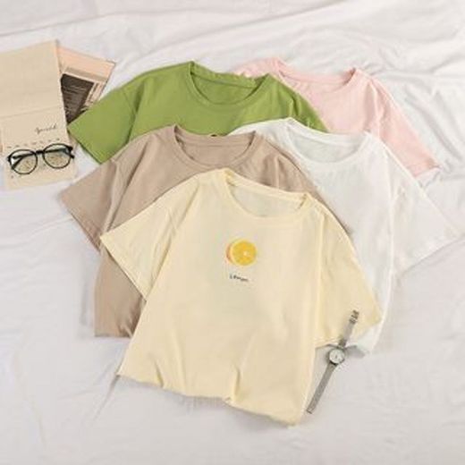 Zhanbara Short-Sleeve Fruit Print T-Shirt | YesStyle