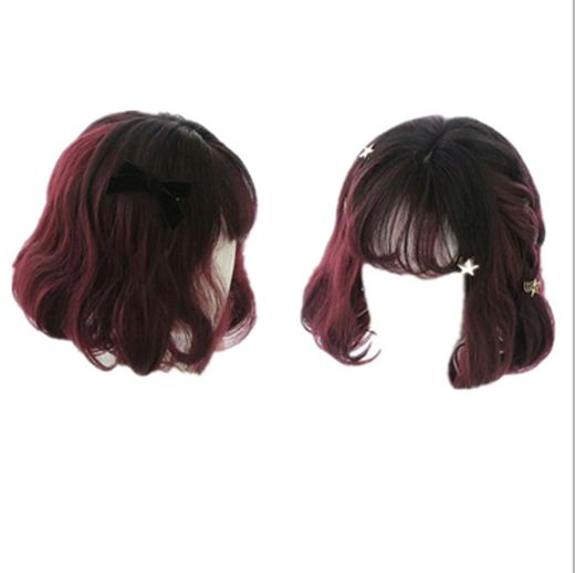 Burgundy Mixed Curly Short Wig YV2366 | Youvim