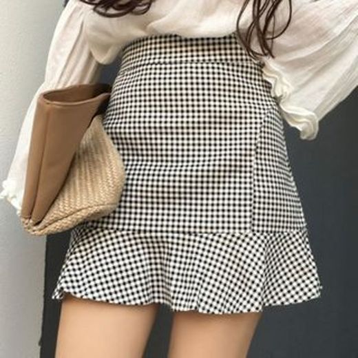 Yako Minifalda de cuadros | YesStyle