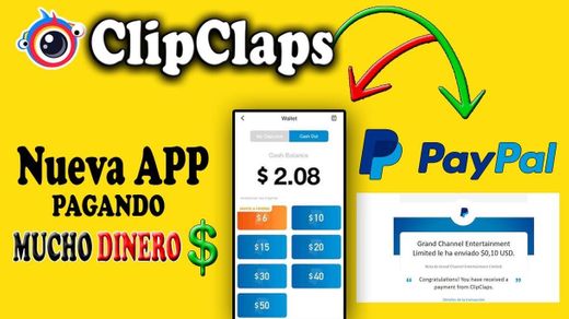 Clipclaps maravillosa app para ganar dinero 