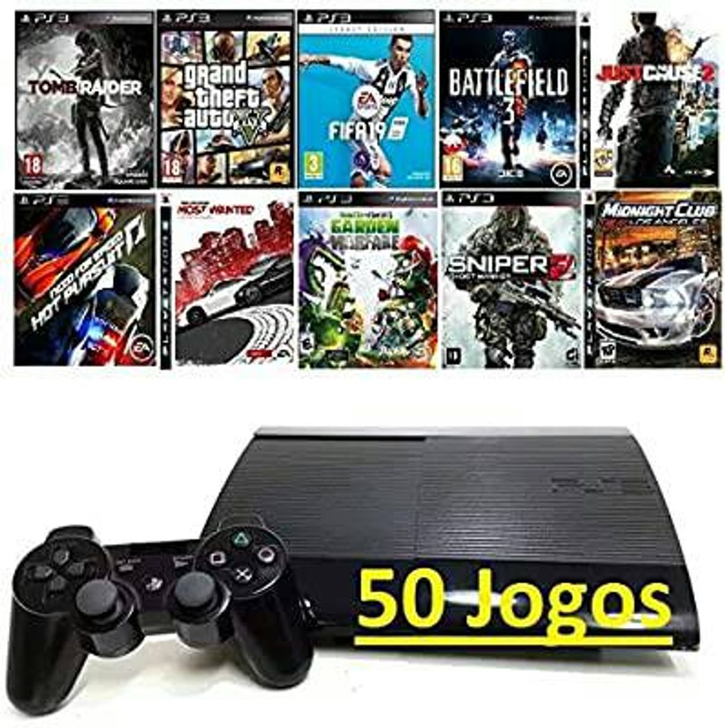 Moda Playstation 3 / Ps3 + 50 Jogos Original !!!!: Amazon.com.br: Games