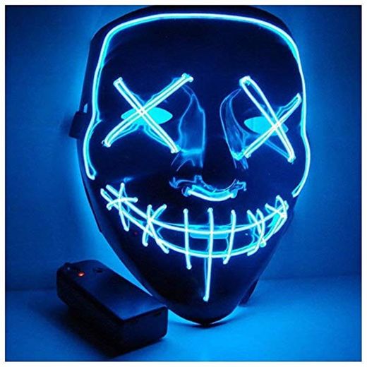 Foneso Máscaras LED de Halloween, terribles Disfraces para Halloween, Cosplay, Carnaval, Fiestas