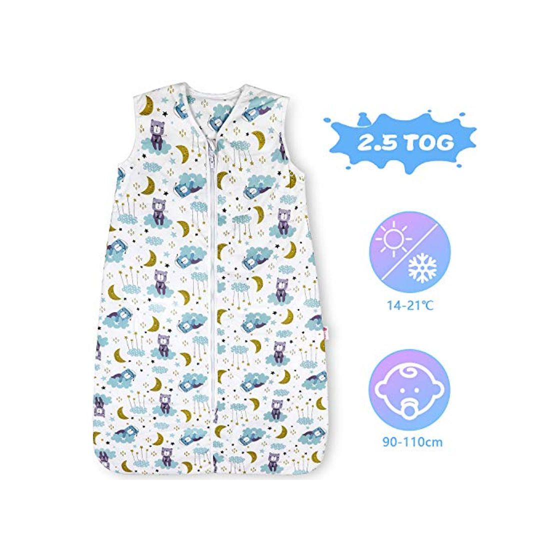 Licitn Saco de Dormir para Bebé - 2.5 TOG Saco de Dormir
