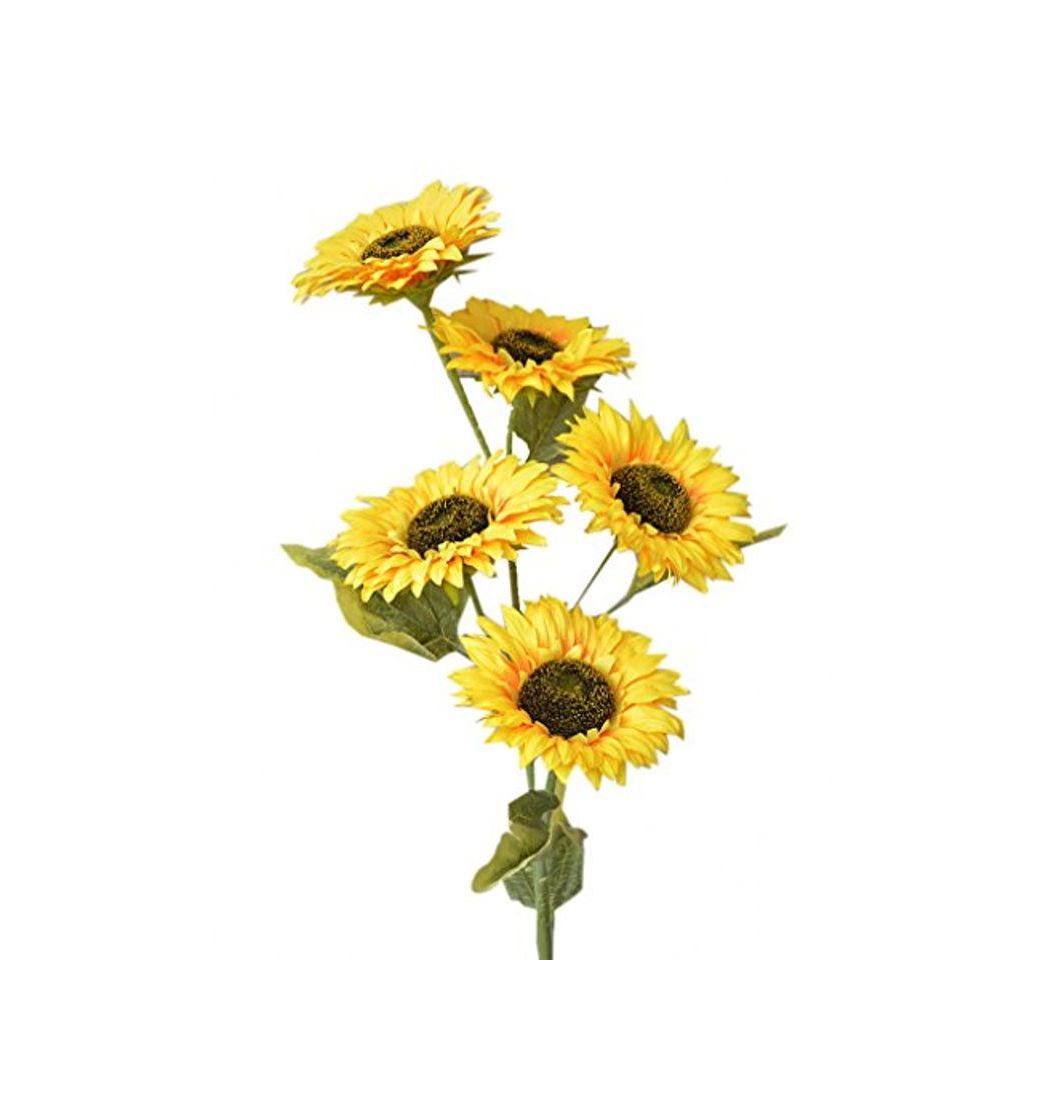 Producto Girasol Artificial con Cinco Flores para Decoración Realista