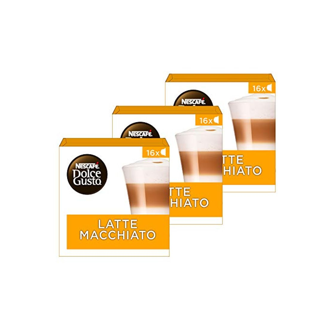 Producto NESCAFÉ Dolce Gusto Café Latte Macchiato, Pack de 3x16 Cápsulas - Total