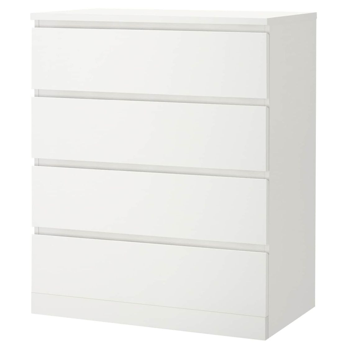 Fashion MALM Cómoda c/4 gavetas, branco, 80x100 cm - IKEA