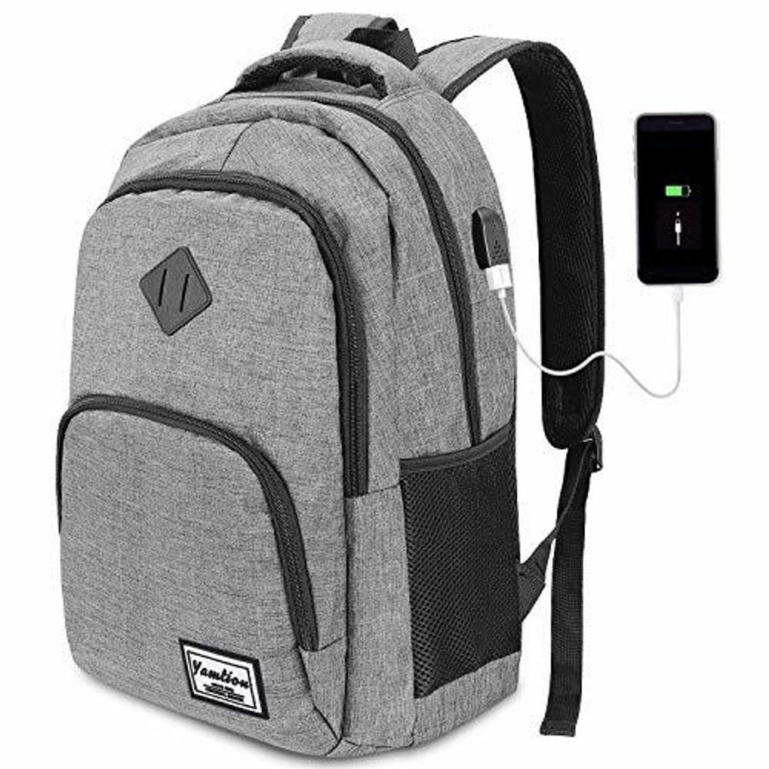 Social YAMTION Mochila para Ordenador Mochila Hombre con USB Puerto de Carga para