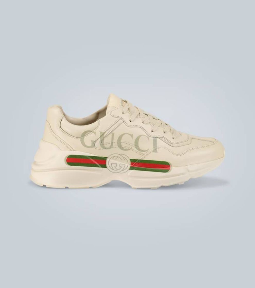 Moda Gucci - Rhyton leather sneakers