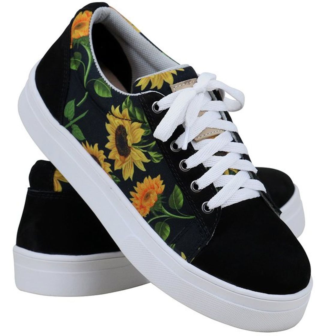 Fashion Tenis de girassol feminino da gutt confortável 