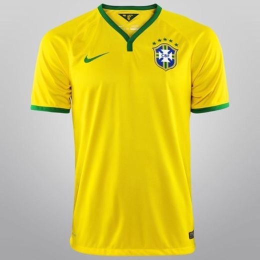 Camisa Seleção Brasil I 19/20 s/n° Jogador Nike Masculina - Amarelo