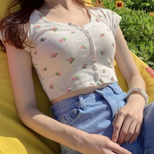 ArtSu Candy Color Top Mujer lindo estampado camiseta Mujer