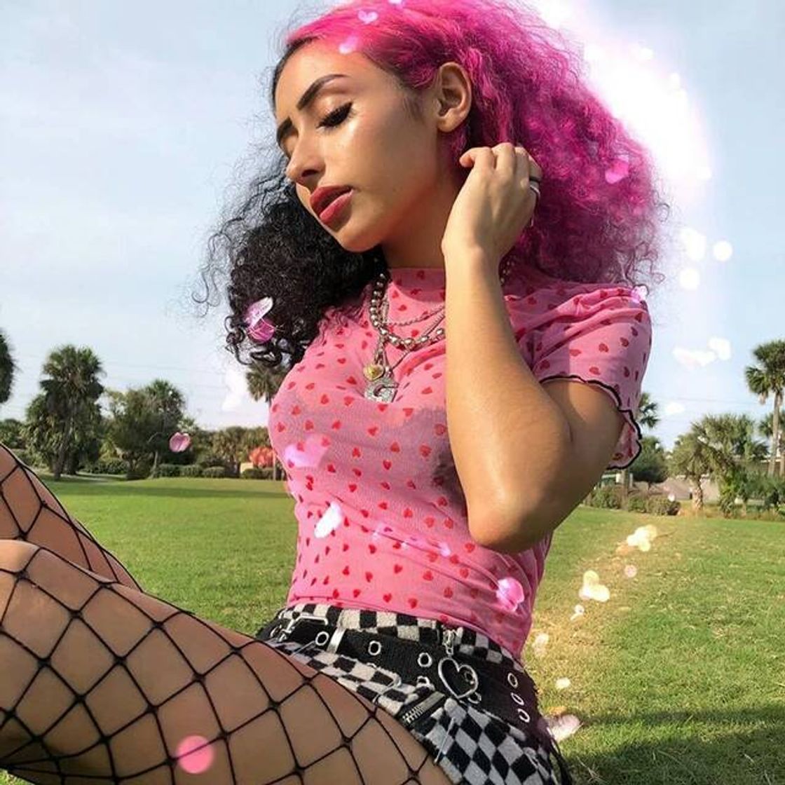 Social Polo transparente rosa con estampado