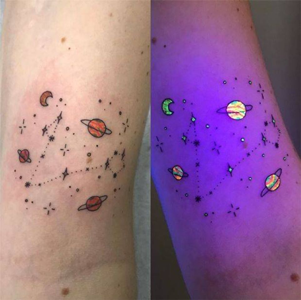 Moda Tatuagens Coloridas Ultravioletas 