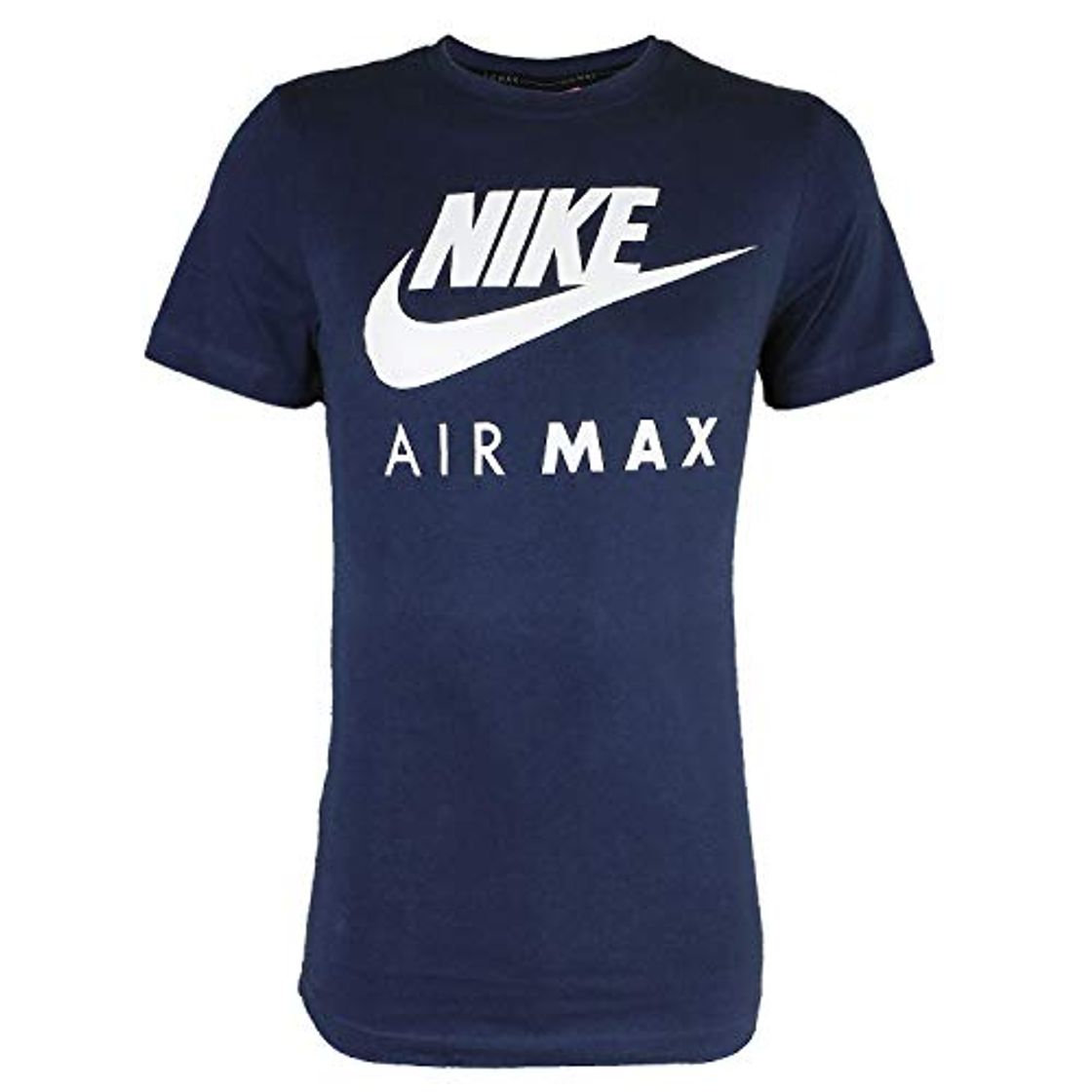 Product Nike Air MAX tee Hombre Camiseta Algodón T-Shirt Deportiva Fitness Azul/Blanco, Tamaño