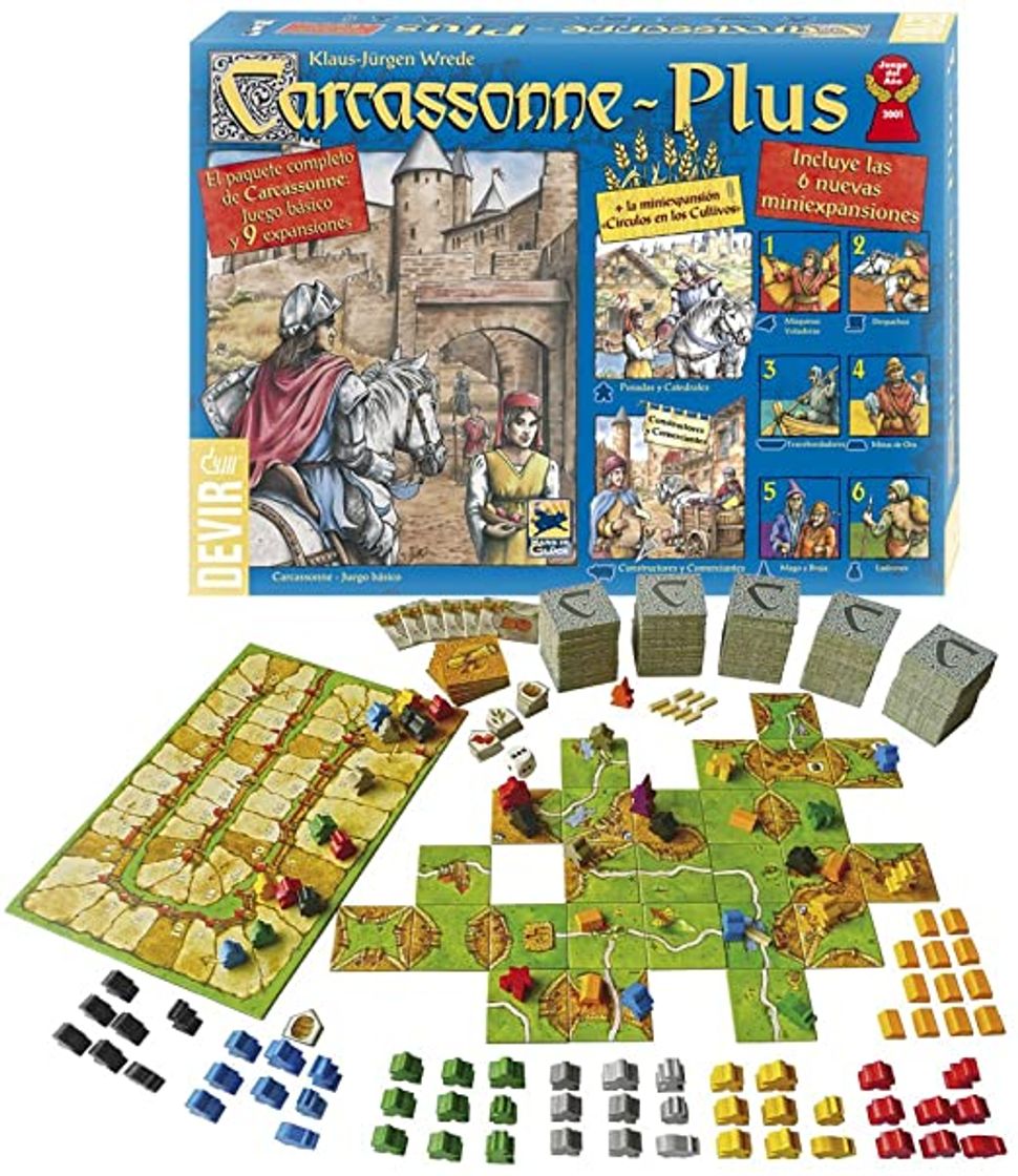 Producto Devir Carcasonne - Plus, incluye el juego básico y 11 expansiones