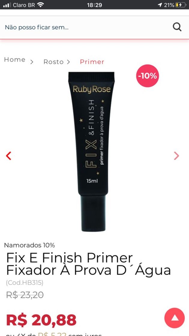 Moda Primer fix & finish- ruby rose