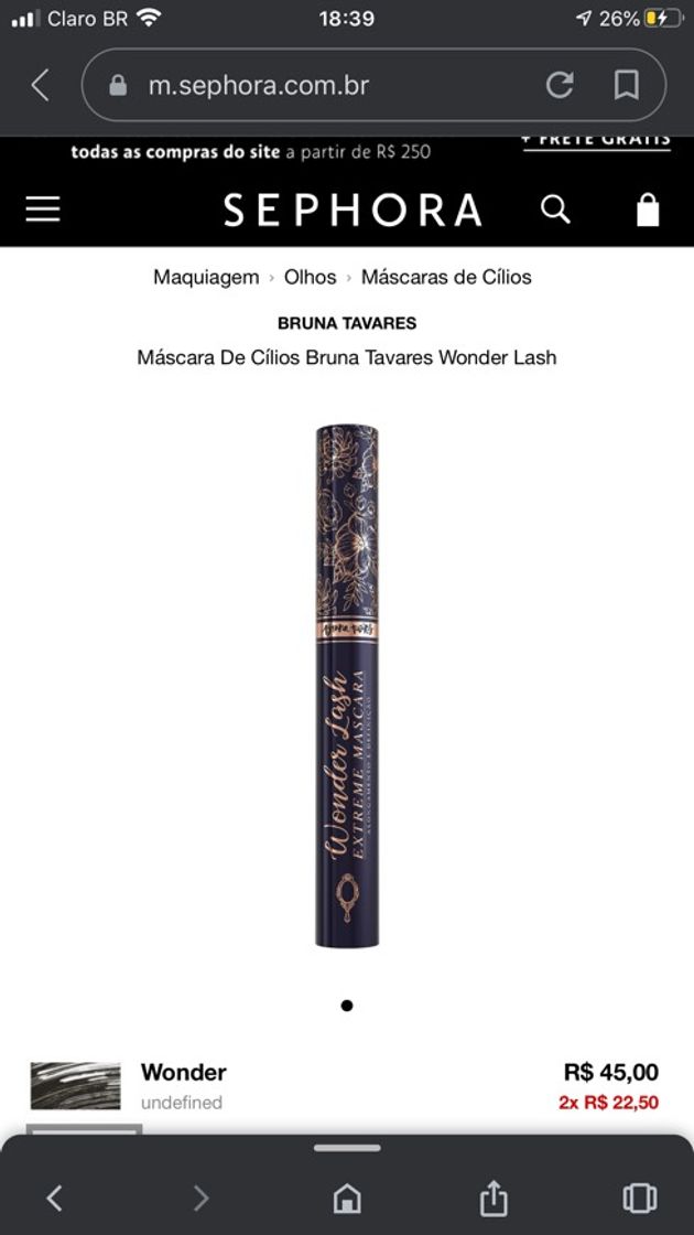 Fashion Máscara De Cílios Bruna Tavares Wonder Lash | Sephora