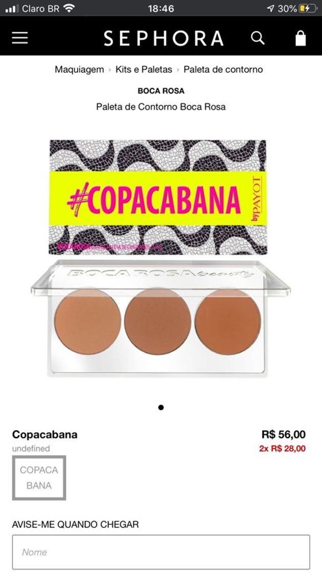 Moda Paleta de Contorno Boca Rosa | Sephora