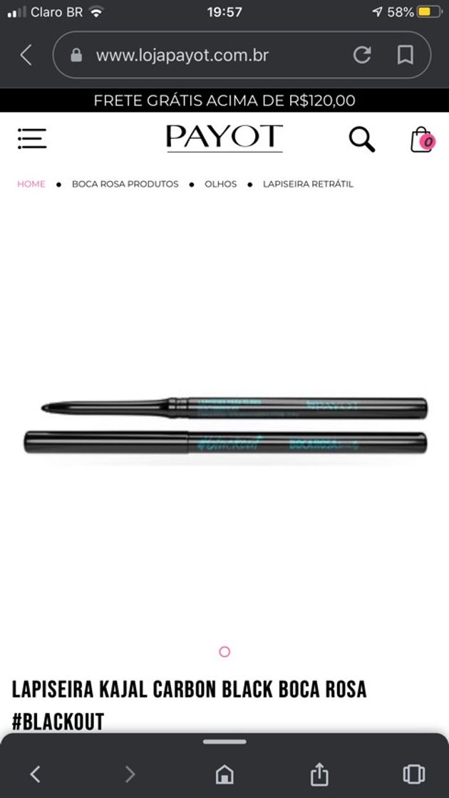 Social Lapiseira Kajal Carbon Black Boca Rosa #Blackout 
