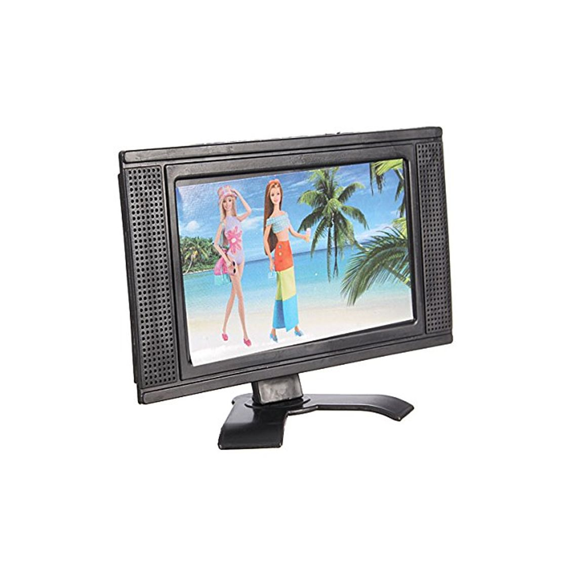 Productos VIDOO Muebles De Pantalla Plana De Juguete De Plástico para Dollhouse Desmontable LCD TV Televi