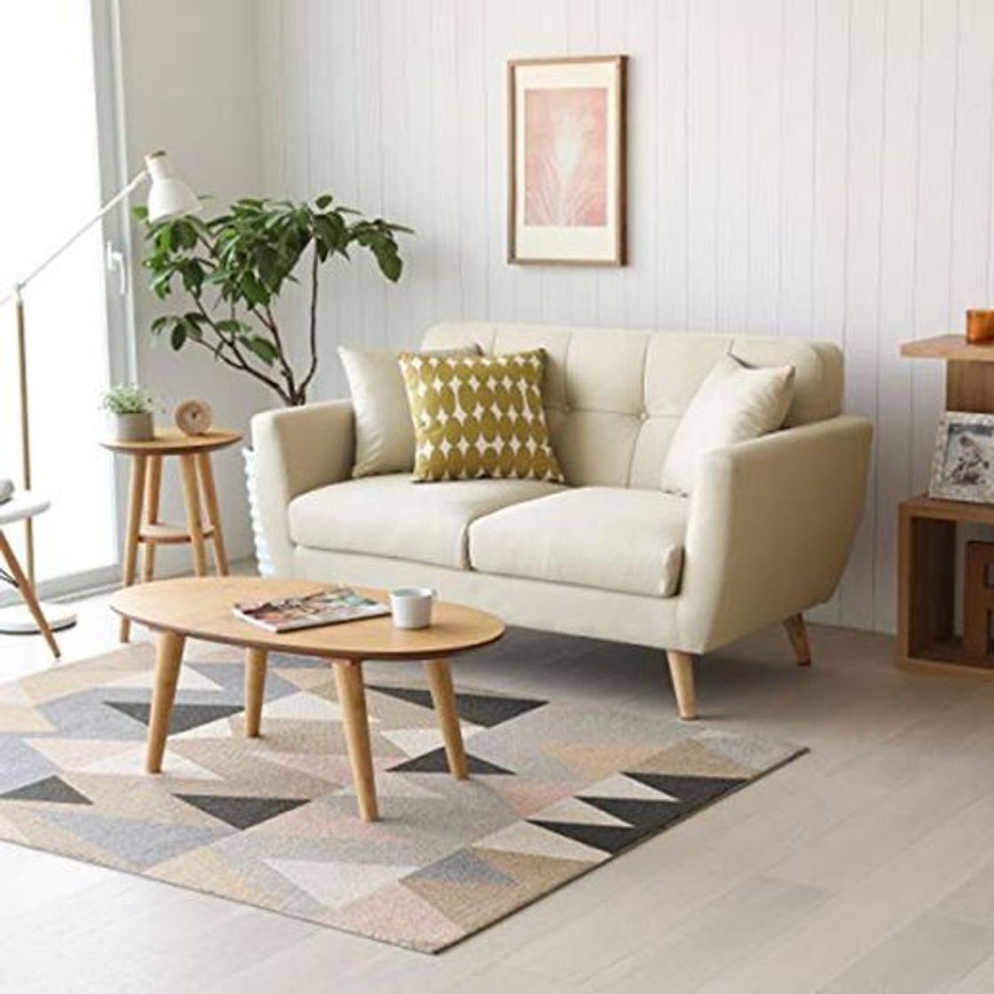 Social Mc Haus MAS - Sofá color Beige 2 plazas Cómodo Tapizado en