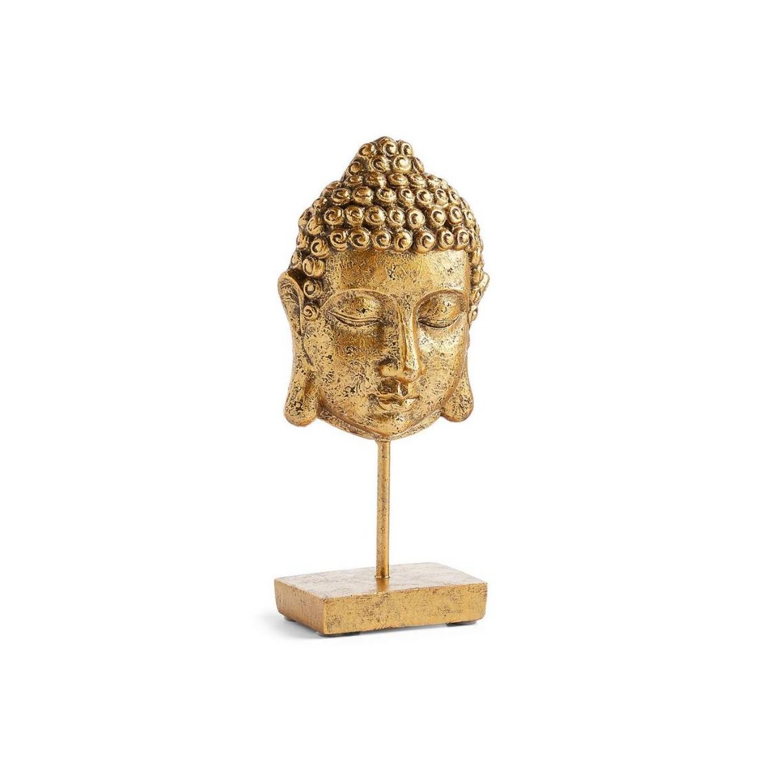 Adorno de cabeza de Buda dorado