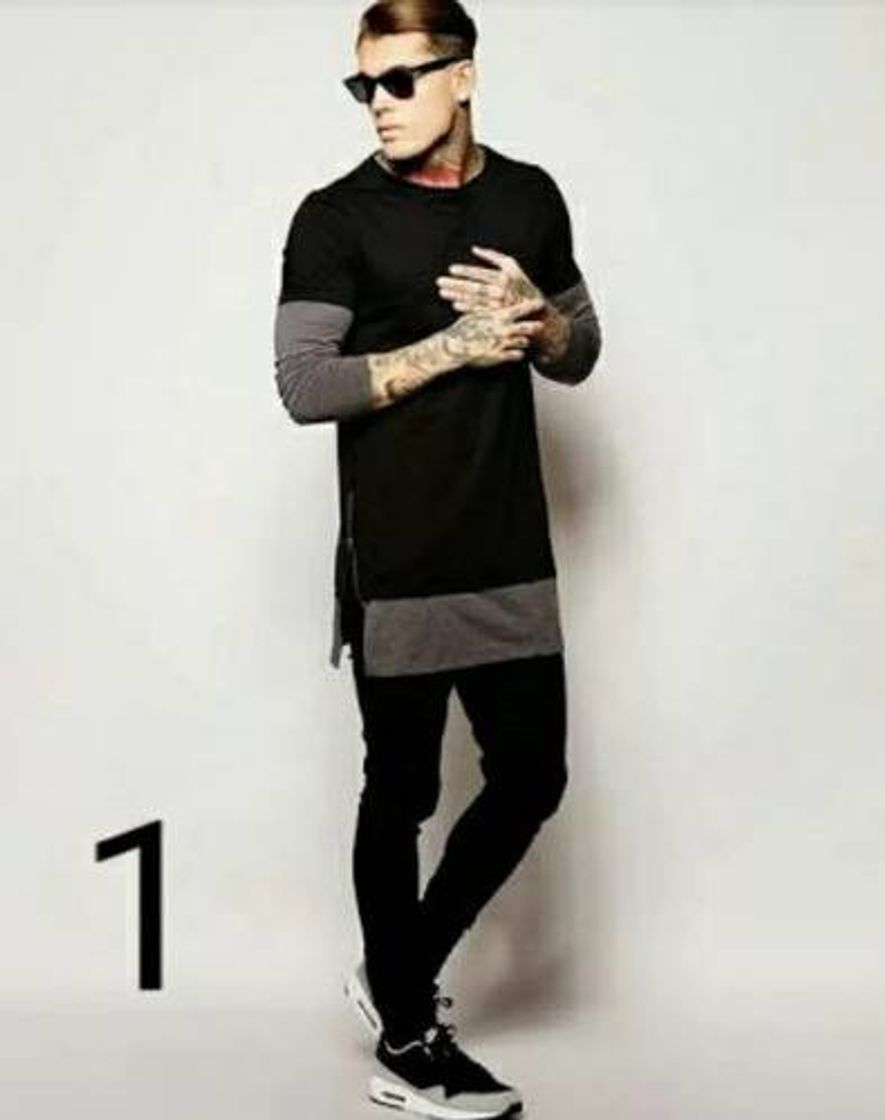Social Camisa longline zíper lateral