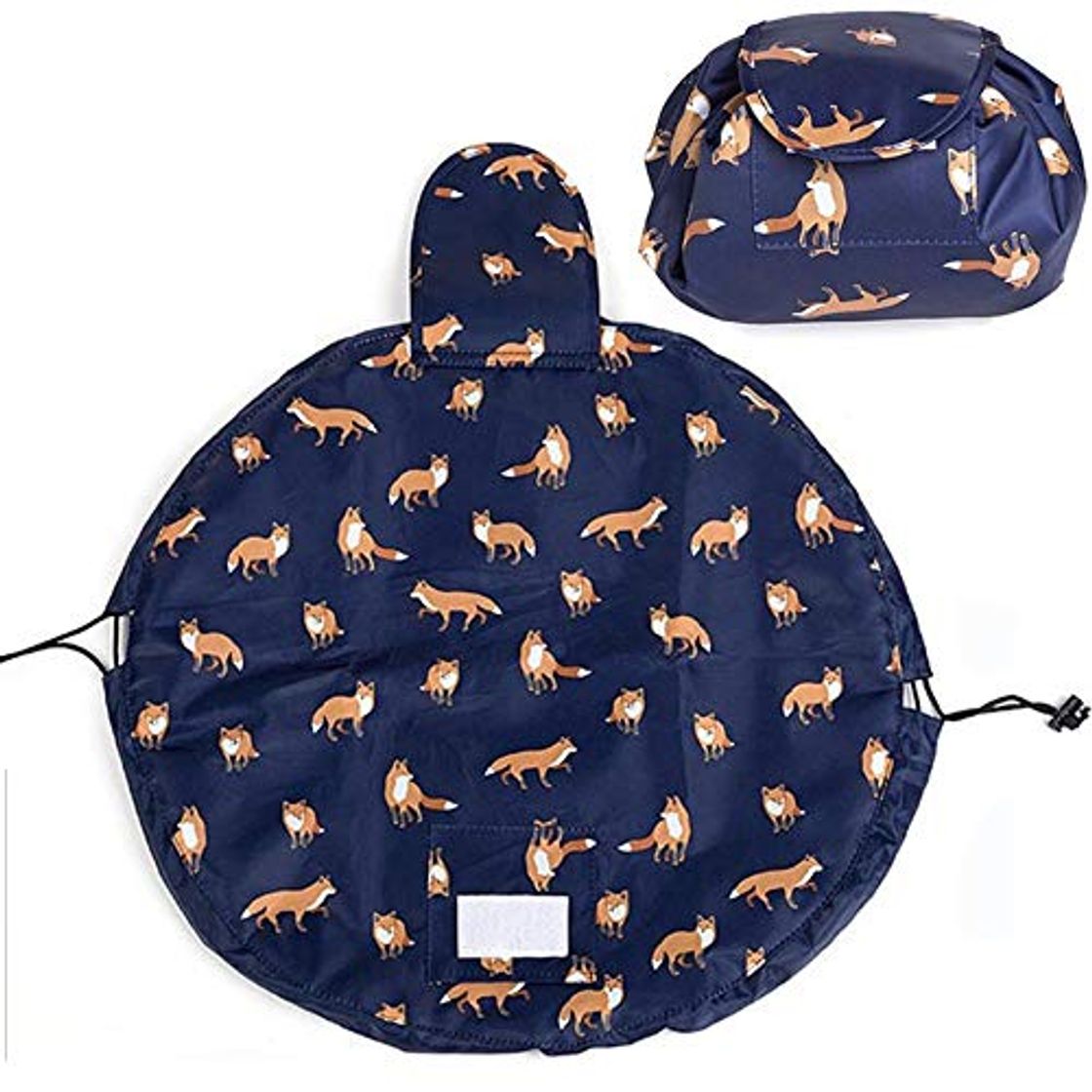 Social Amaoma Bolsa de Maquillaje Quick Makeup Bolsa Maquillaje Plegable Bolsa de Cosméticos con Cordón Gran Capacidad Lazy Makeup Toiletry Bag Viaje Portátil Impermeable Maquillaje Bolsa para Mujeres