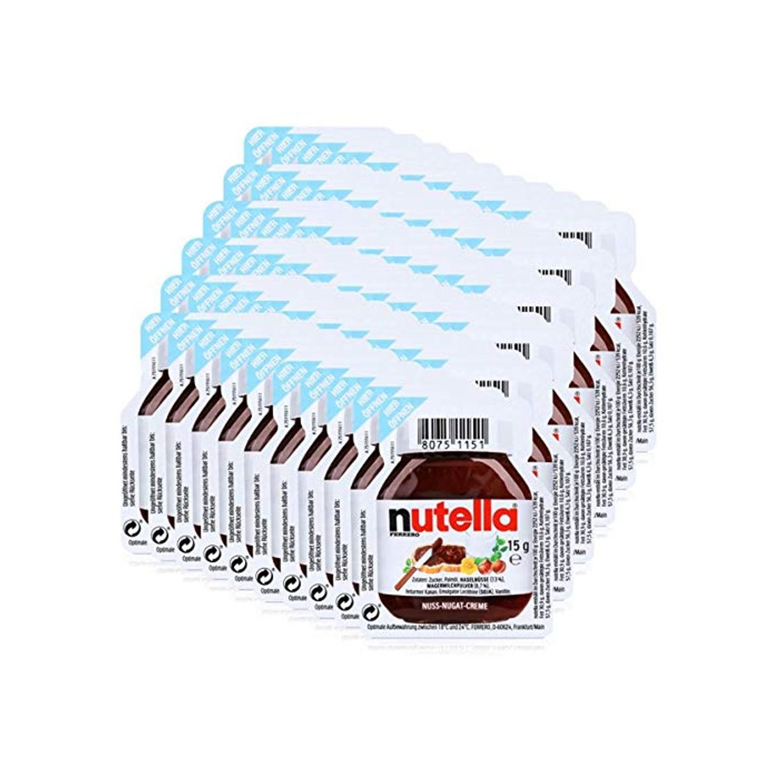 Producto Las porciones individuales de Nutella