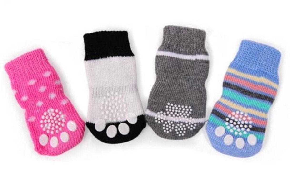 Fashion 4pcs/set Cute Non slip Knitted Pet Socks Teddy Dog Socks Dog Pet ...