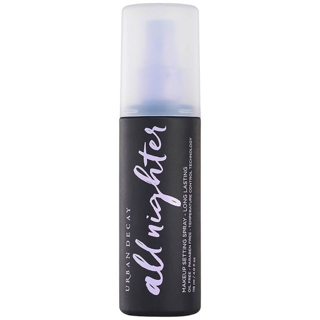 Moda All nighter setting spray: Urban Decay.