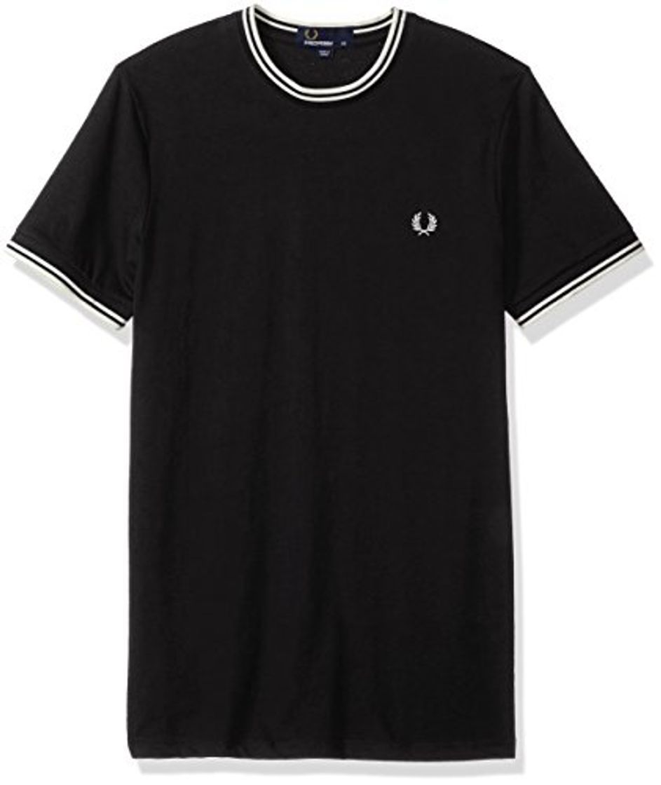 Social Fred Perry Fp Twin Tipped Camiseta, Negro