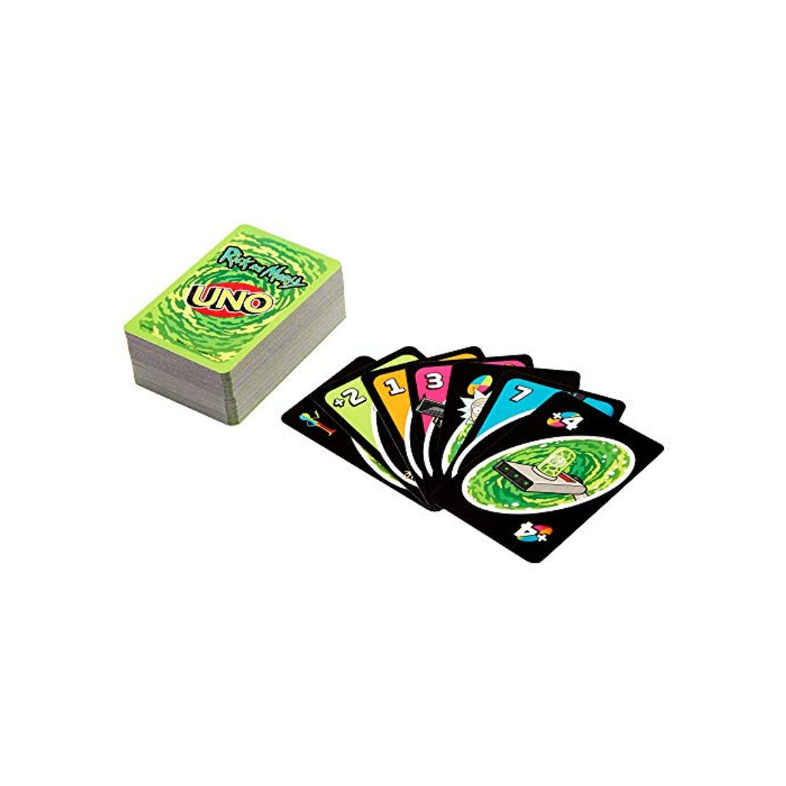 Social Mattel Games UNO: Rick and Morty - Juego de cartas, multicolor