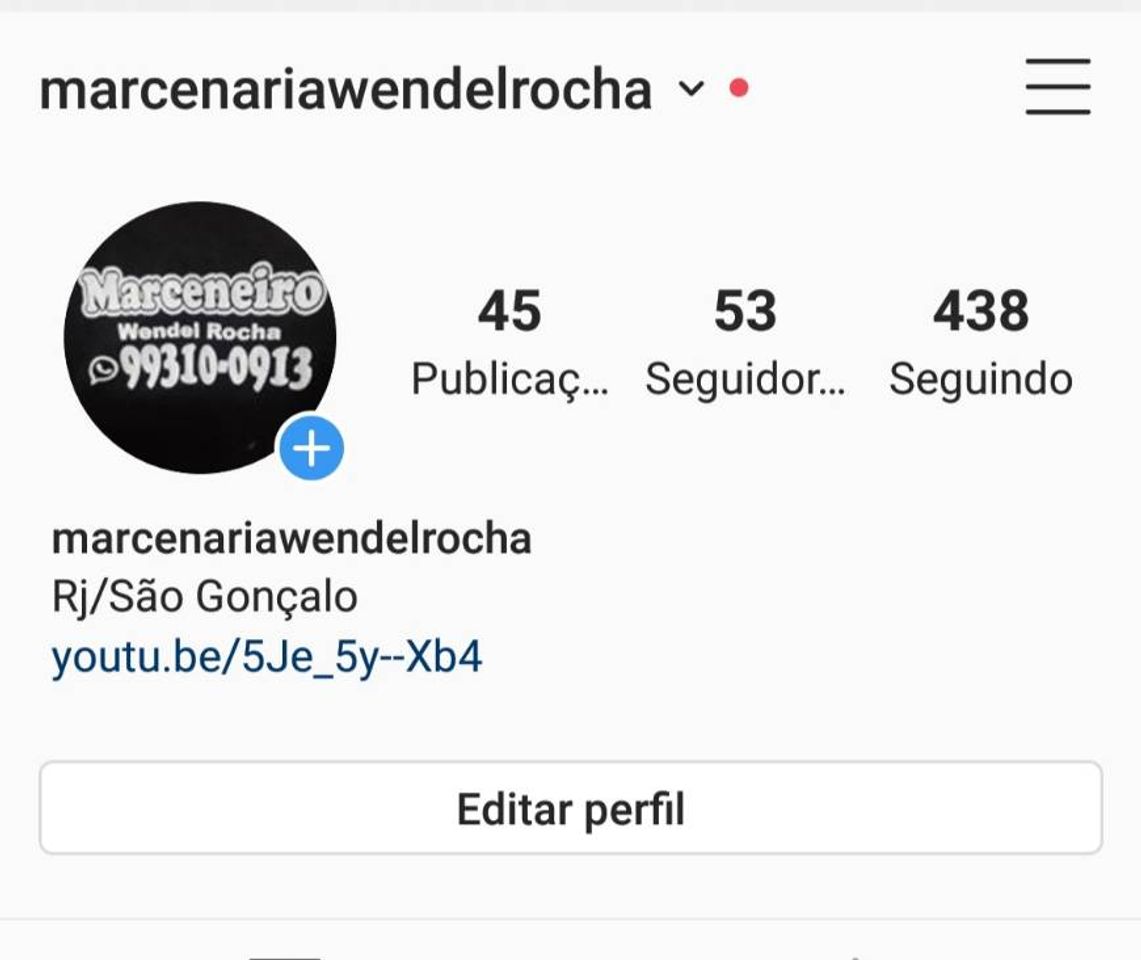 Social Instagram de marceneiro 