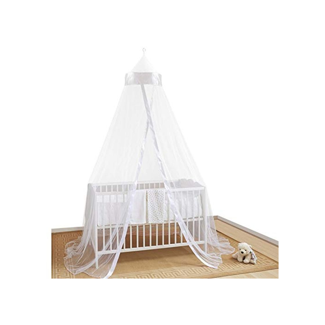 Products Mosquito Net 4 U Baby Baby-white001 Cama con dosel y protección contra