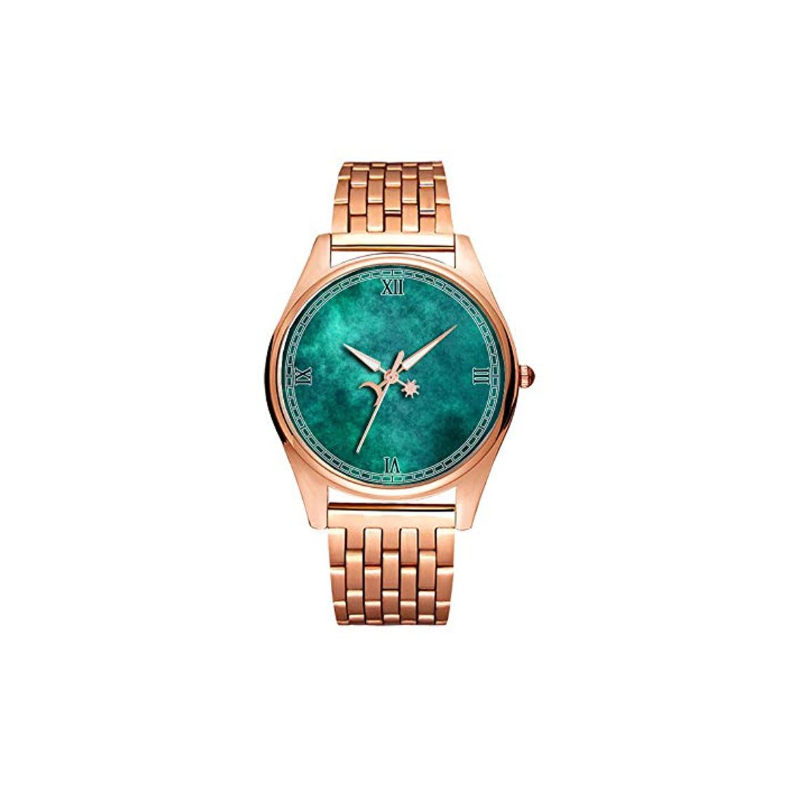 Producto Reloj de Pulsera Minimalista de Cuarzo de Moda Dorada Elite Ultra Delgado