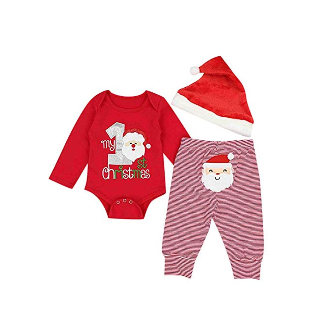 Producto Fossen My First Christmas Disfraz Navidad Bebe niño niña Ropa de Conjunto