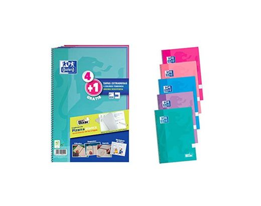 PACK 4+1 CUADERNOS Fº TE SCHOOL WRITE&ERASE 80H 4X4 SURTIDO TENDENCIA