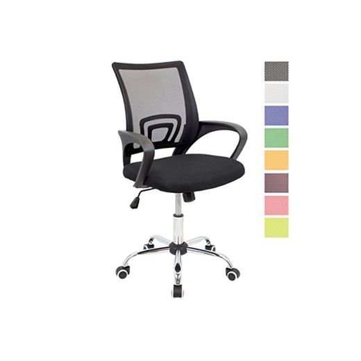 CashOffice - Silla de Escritorio Ergonómica, Silla de Oficina Giratoria con Respaldo