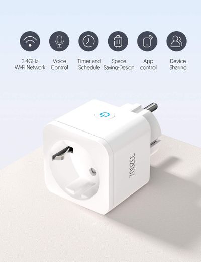 Enchufe Smart Zoozee Wi-Fi Enchufe Inteligente 16A Inteligente Plug Compatible con Google