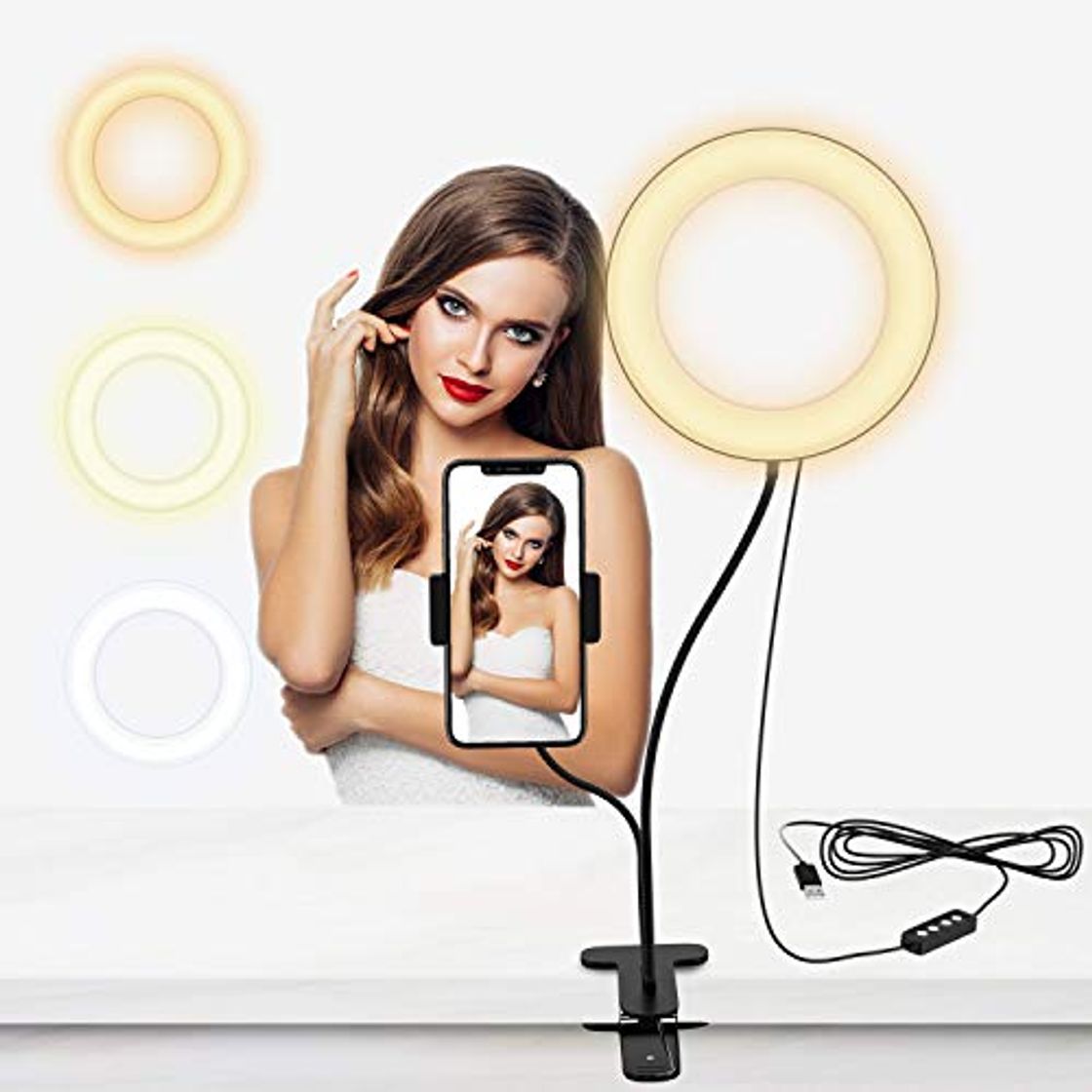 Social Selvim Anillo de Luz LED de 6 Pulgadas