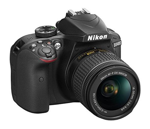 Nikon D3400 Cámara réflex digital con objetivo Nikkor AF-P 18/55vr, 24,7 Mpx, LCD 3,