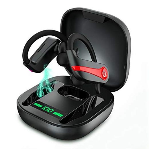 Auriculares Bluetooth Deportivos Auriculares Inalambricos Running IP8 Impermeable Cascos Bluetooth V5.1 In-Ear