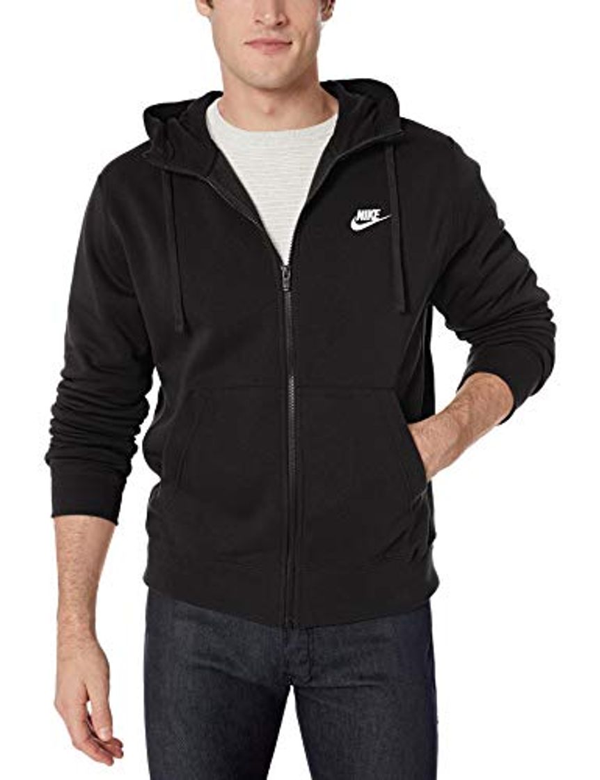 Social NIKE M NSW Club Hoodie FZ BB Sudadera, Hombre, Black/Black/
