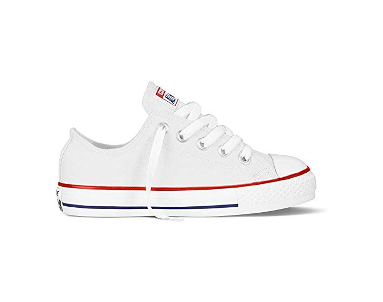 Fashion Converse Chuck Taylor All Star, Zapatillas de Lona Infantil, Blanco, 35 EU